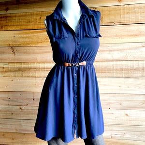Blue sleeveless  Dress